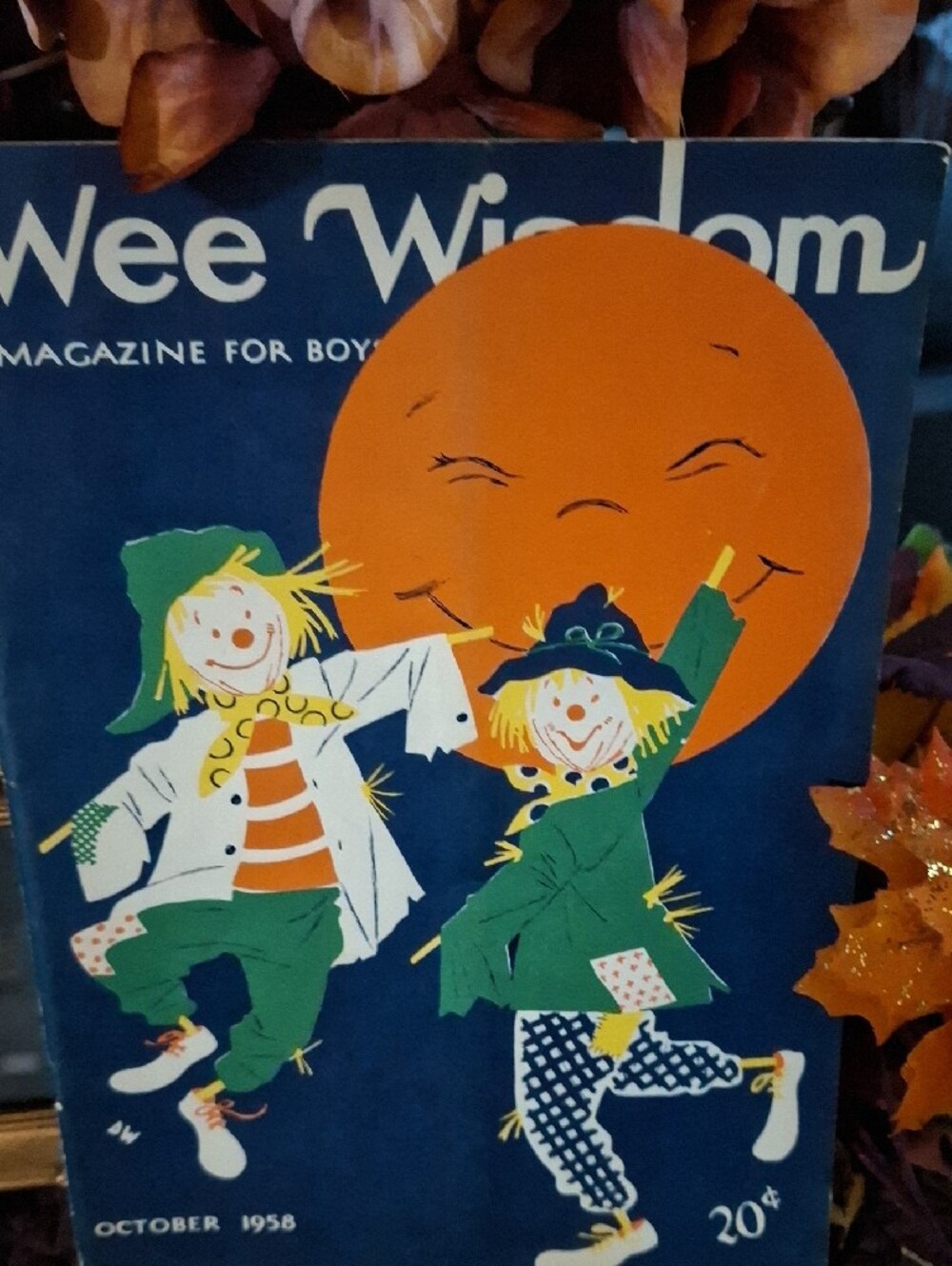 Vintage Halloween Kids Costume Book Cover Poster - Orange & Green - Picture 2 of 7